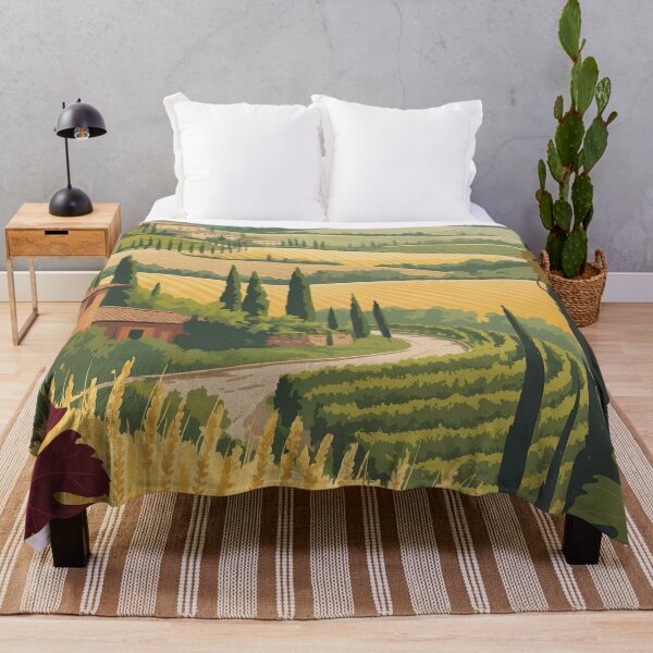 Item preview, Vintage Tuscany Travel Poster | Retro Italian Countryside Mid-Century Illustration designed and sold by Tamas Das.