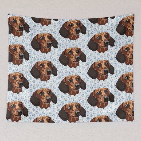 Item preview, Snow pattern Dashund  designed and sold by LeahcarsArt.