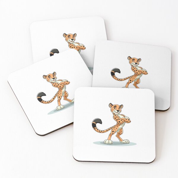Item preview, Cartoon leopard character with playful expression and cheerful stance. designed and sold by cave-canvas.