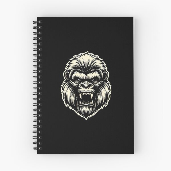Item preview, Ferocious gorilla head illustration with intense expression and detailed fur design. designed and sold by beast-net.
