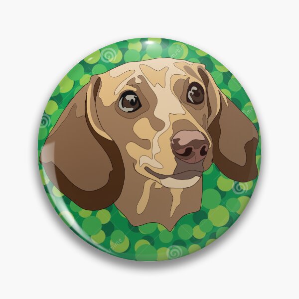Item preview, Green spotted  pattern Dashund  designed and sold by LeahcarsArt.