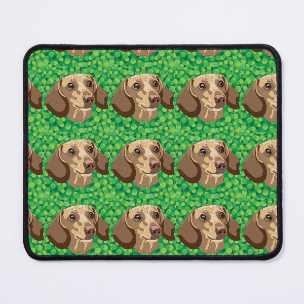 Item preview, Green spotted pattern Dashund designed and sold by LeahcarsArt.