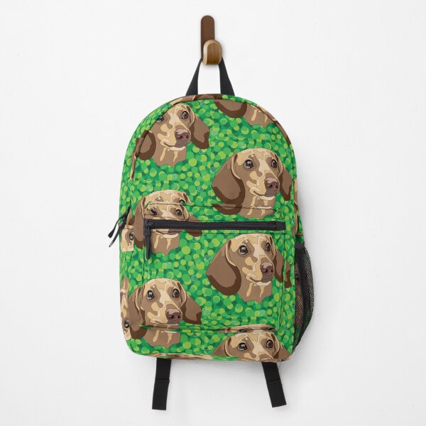Item preview, Green spotted  pattern Dashund  designed and sold by LeahcarsArt.