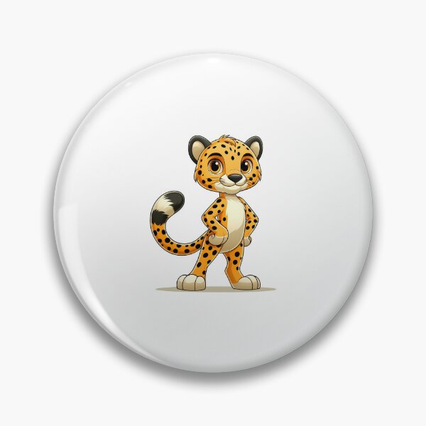 Item preview, A cheerful cartoon leopard character with a playful expression and colorful fur pattern. designed and sold by cave-canvas.