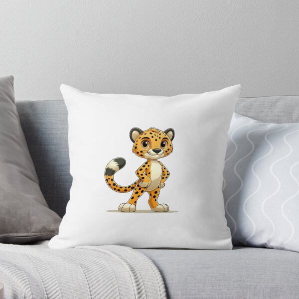 Item preview, A cheerful cartoon leopard character with a playful expression and colorful fur pattern. designed and sold by cave-canvas.