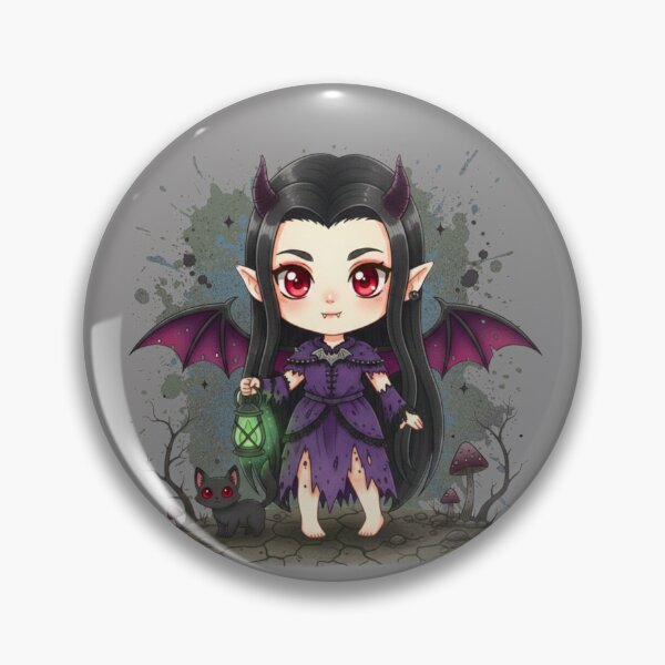 Item preview, Spooky Cute Demon Girl with Green Lantern and Pet designed and sold by MBBialyPiksel.