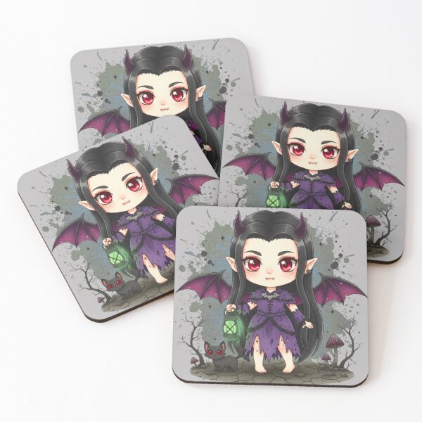 Item preview, Spooky Cute Demon Girl with Green Lantern and Pet designed and sold by MBBialyPiksel.