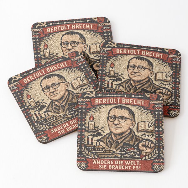 Item preview, Bertolt Brecht Change the World Knitting Pattern Design designed and sold by Mauswohn.