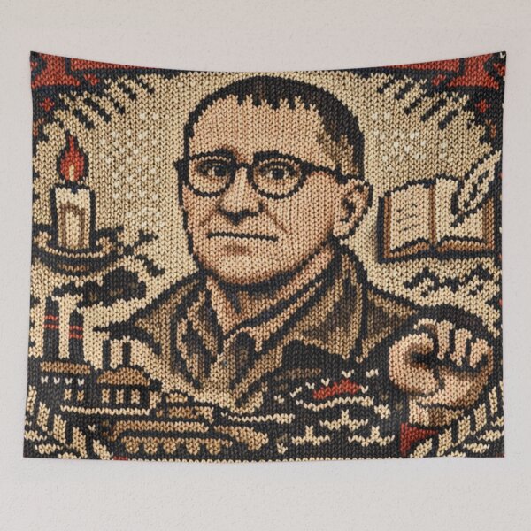 Item preview, Bertolt Brecht Change the World Knitting Pattern Design designed and sold by Mauswohn.