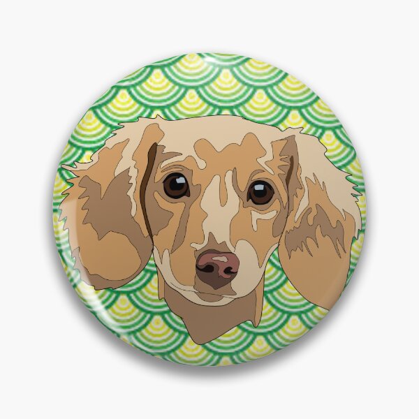 Item preview, Green  pattern Dashund  designed and sold by LeahcarsArt.