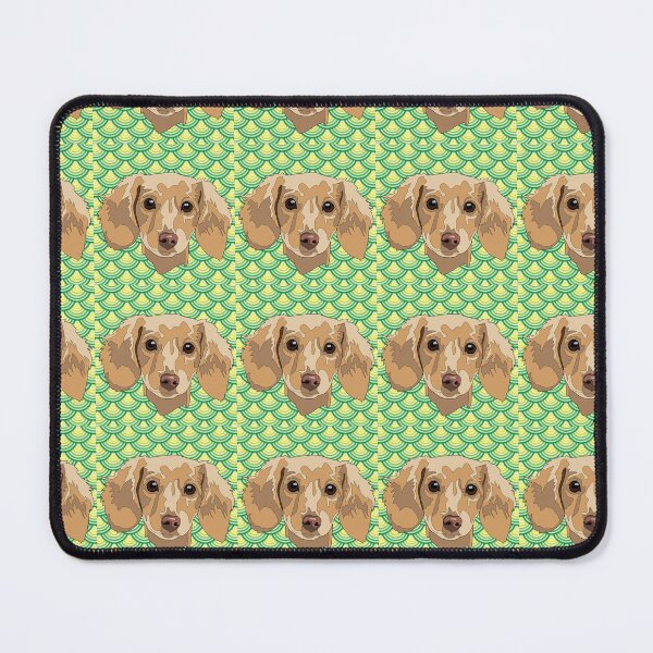 Item preview, Green  pattern Dashund  designed and sold by LeahcarsArt.