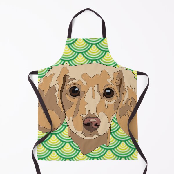 Item preview, Green pattern Dashund designed and sold by LeahcarsArt.