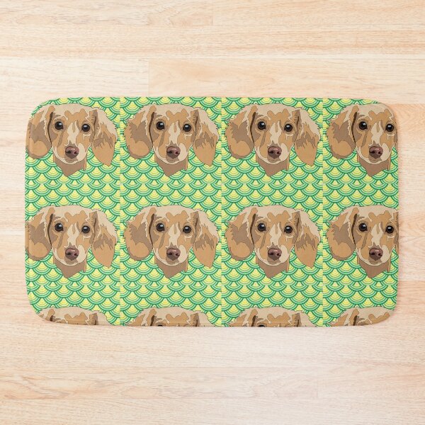 Item preview, Green  pattern Dashund  designed and sold by LeahcarsArt.