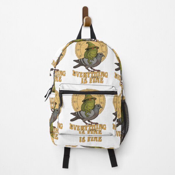 Item preview, Everything Is Fine | Whimsical Frog Wizard on Pigeon Art designed and sold by Forestfrost.
