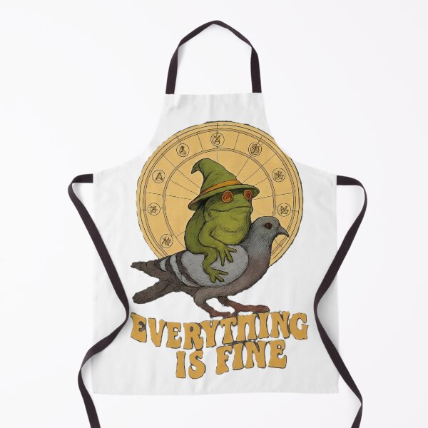 Item preview, Everything Is Fine | Whimsical Frog Wizard on Pigeon Art designed and sold by Forestfrost.