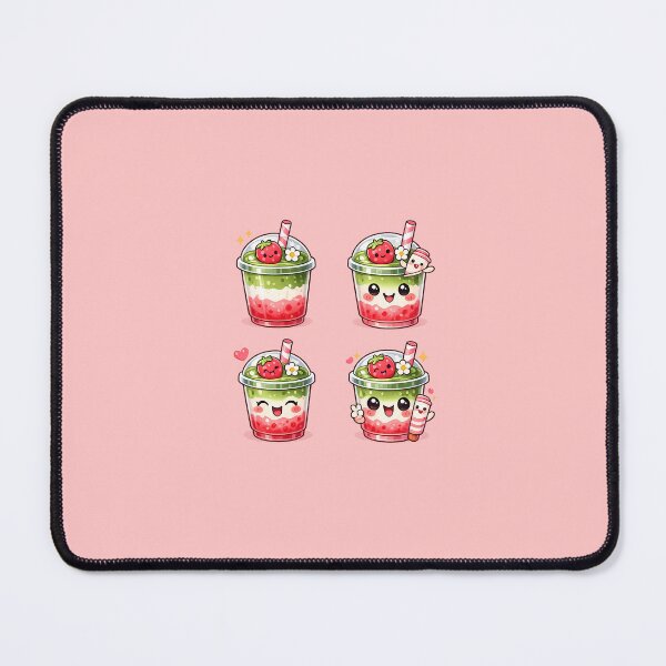 Item preview, Cite strawberry matcha cartoon designed and sold by Elhj.