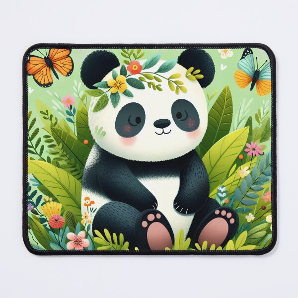 Item preview, Cute little panda and butterflies designed and sold by Artillenium.