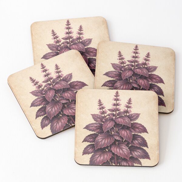 Item preview, Vintage Purple Basil Botanical Illustration – Ocimum Basilicum Antique Herb Print designed and sold by Darlin8888.
