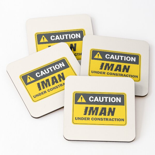 Item preview, Iman Under Construction Caution Sign Funny Islamic Identity Graphic designed and sold by Miniature Store.
