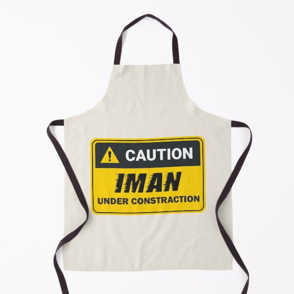 Item preview, Iman Under Construction Caution Sign Funny Islamic Identity Graphic designed and sold by Miniature Store.