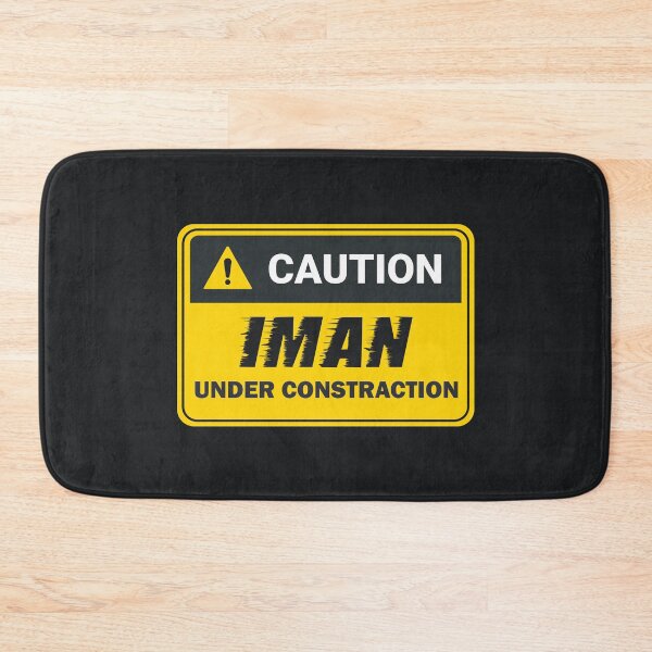 Item preview, Iman Under Construction Caution Sign Funny Islamic Identity Graphic designed and sold by Miniature Store.
