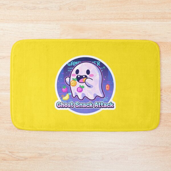 Item preview, Cute Iridescent Ghost Eating Pixel Fruit Snacks designed and sold by BlurBlurDesign.
