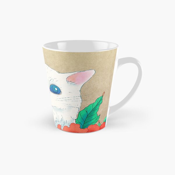 Item preview, Timeless Grace: White Cat and Peonies on Antique Hanji designed and sold by QamarART Paintings.