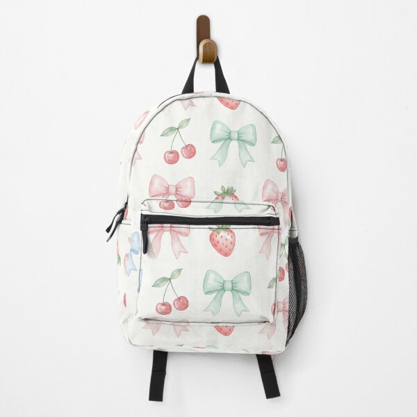 Item preview, Strawberry and Bow Seamless Pattern designed and sold by naragon4289.