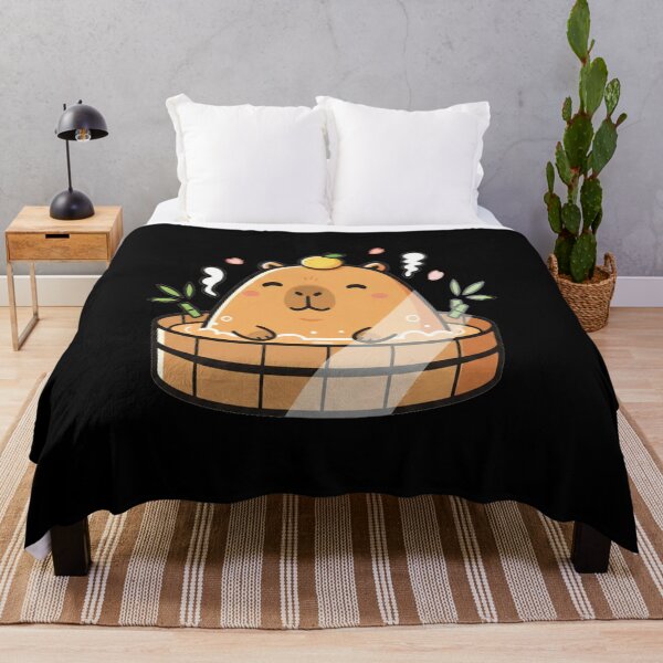 Item preview, Cute Capybara Onsen Relaxing Japanese Hot Spring Kawaii Animal Gift designed and sold by Ink Dynasty.