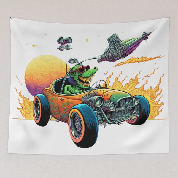 Item preview, Alien Lizard Space Racer designed and sold by Sillytoe.
