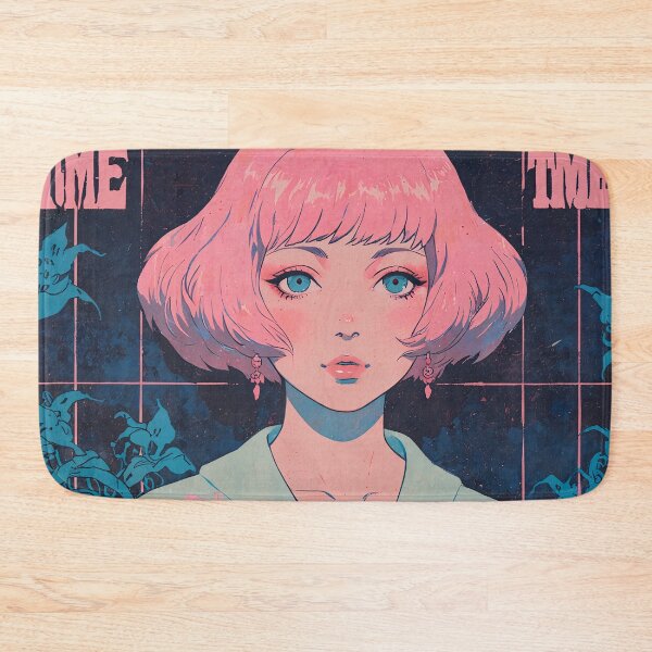 Item preview, Vintage Anime Magazine Cover Art – Pink Bob Aesthetic Girl designed and sold by KiraChie.