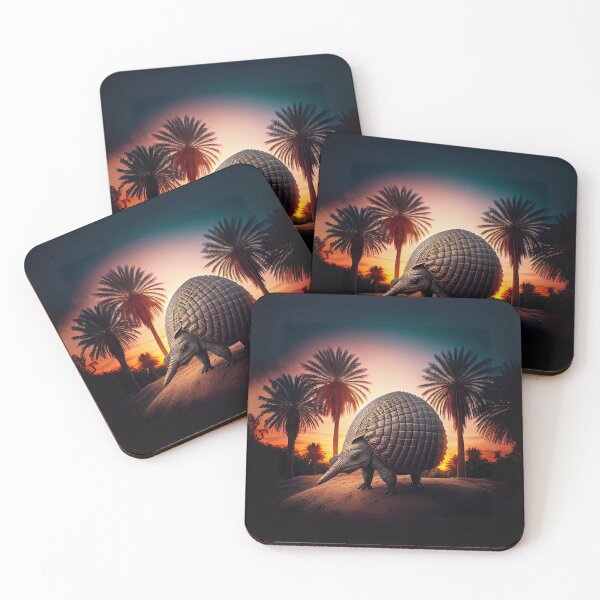 Item preview, Armadillo at Tropical Sunset designed and sold by Sillytoe.