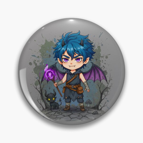 Item preview, Dark Wizard Chibi with Shadow Familiar and Staff designed and sold by MBBialyPiksel.