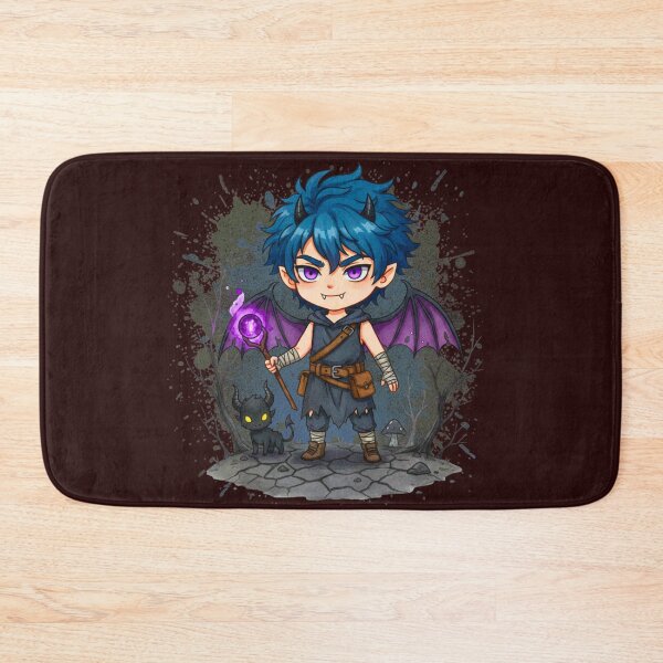 Item preview, Dark Wizard Chibi with Shadow Familiar and Staff designed and sold by MBBialyPiksel.