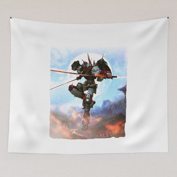 Item preview, Sengoku Astray Gundam japanese temple on fire  designed and sold by sabartgunpla.