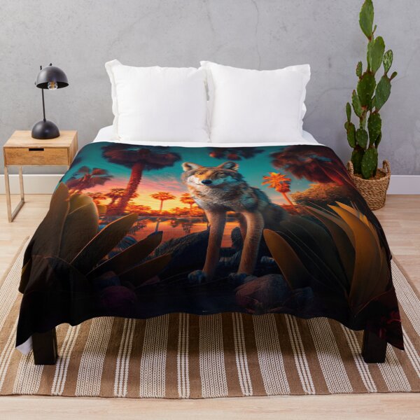 Item preview, Coyote at Tropical Sunset designed and sold by Sillytoe.