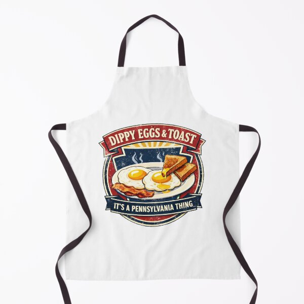 Item preview, Dippy Eggs & Toast – It’s a Pennsylvania Thing – Retro Breakfast Badge designed and sold by Forged in the Warp.