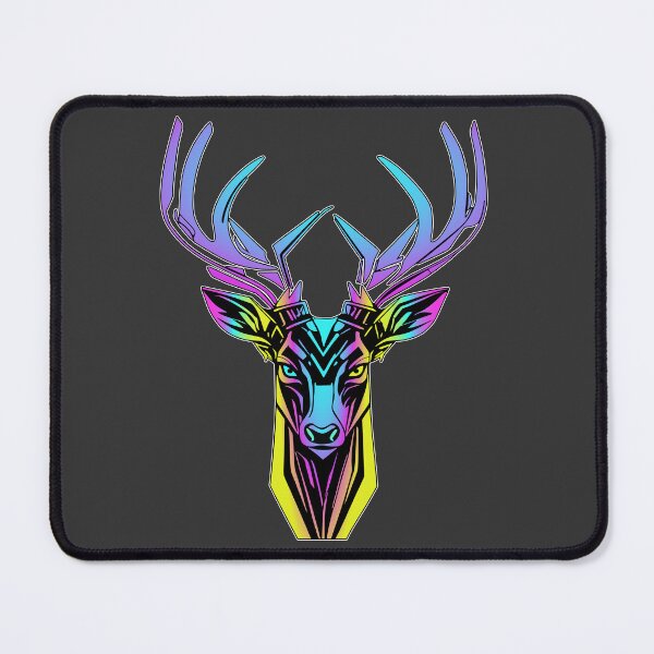Item preview, Neon Stag Head in Cyberpunk Style designed and sold by MattC_Design.