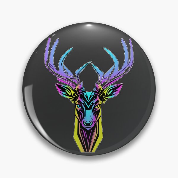 Item preview, Neon Stag Head in Cyberpunk Style designed and sold by MattC_Design.