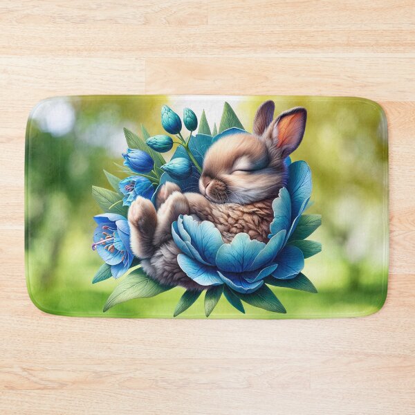Item preview, Bunny in Blue Flower designed and sold by Sillytoe.