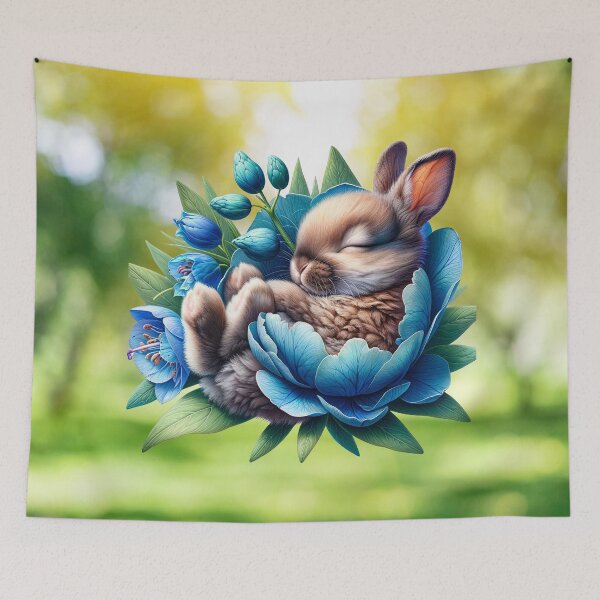 Item preview, Bunny in Blue Flower designed and sold by Sillytoe.