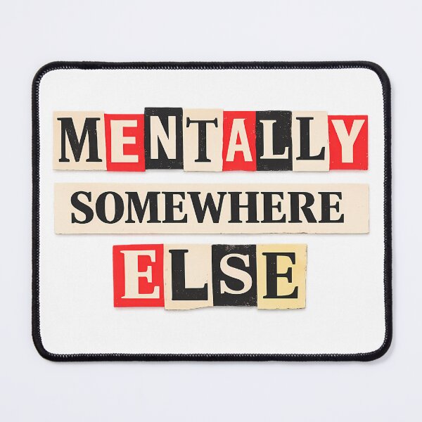 Item preview, Mentally Somewhere Else – Newspaper Typography designed and sold by etuvibes.