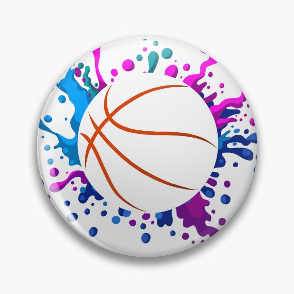 Artikelvorschau, Basketball-Design mit farbenfrohen Farbspritzern entworfen und verkauft von Jesta Graphics.