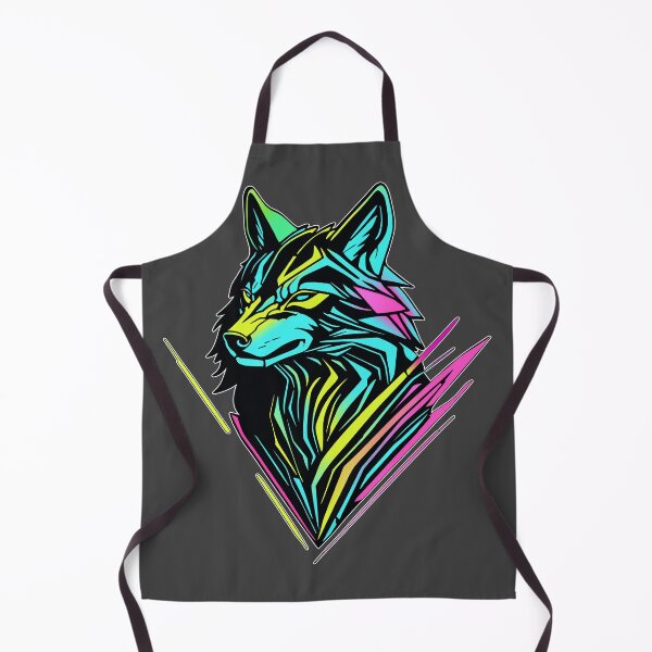 Item preview, Neon Wolf Head in Cyberpunk Style designed and sold by MattC_Design.