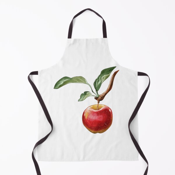 Item preview, Red apple with green leaves on a branch under bright light in autumn setting showing fresh and healthy fruit designed and sold by Ms. Iryna.