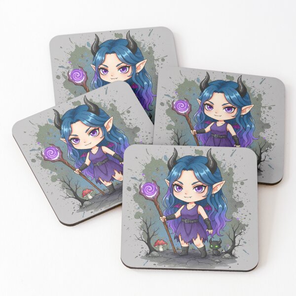 Item preview, Gothic Sorceress Chibi with Purple Magic Orb designed and sold by MBBialyPiksel.