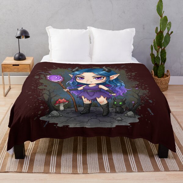 Item preview, Gothic Sorceress Chibi with Purple Magic Orb designed and sold by MBBialyPiksel.