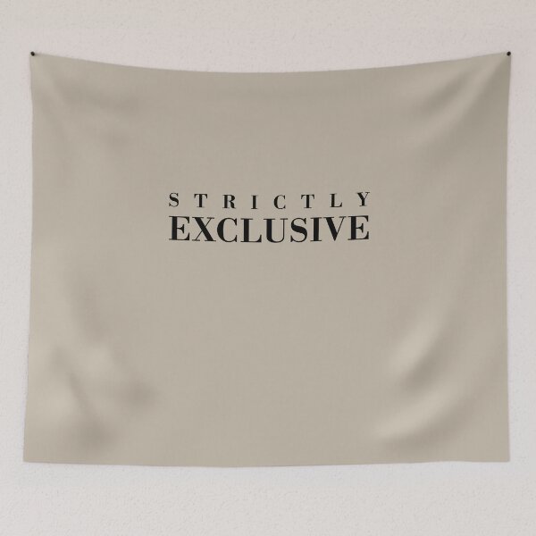 Item preview, Strictly Exclusive™ | Warm Stone - Heavyweight Collection | Minimalist Typography designed and sold by Rasamore™ Studios | Minimalist Art.