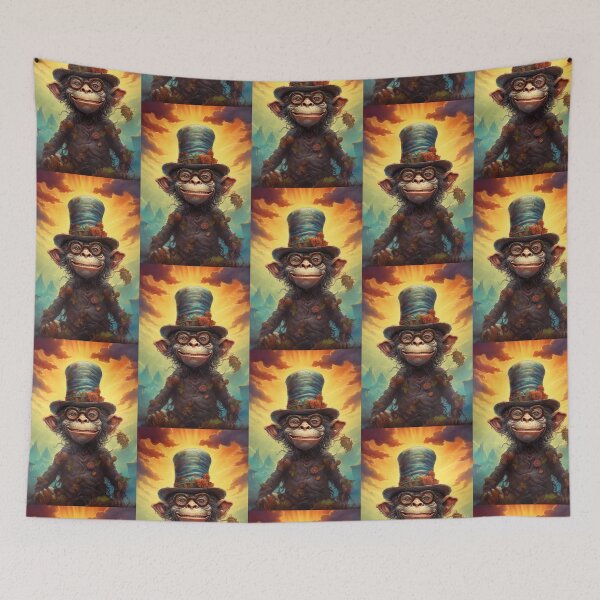 Item preview, Steampunk Chimpanzee Portrait designed and sold by Sillytoe.