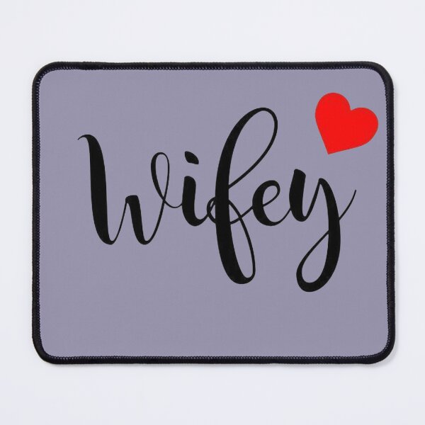 Item preview, Wifey Cursive Typography with Red Heart - Romantic Wife Gift designed and sold by GunnuDesigns.